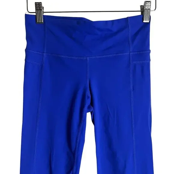 Athleta Straight Up Cobalt Blue Crop Capri Leggings Size XS - Picture 2 of 8
